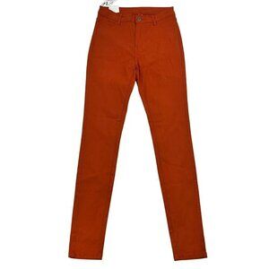 Lover Brand Women’s Skinny Pants Mid Rise Orange Size Large New